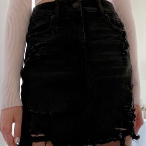 American Eagle High-Waisted Denim Mini Skirt